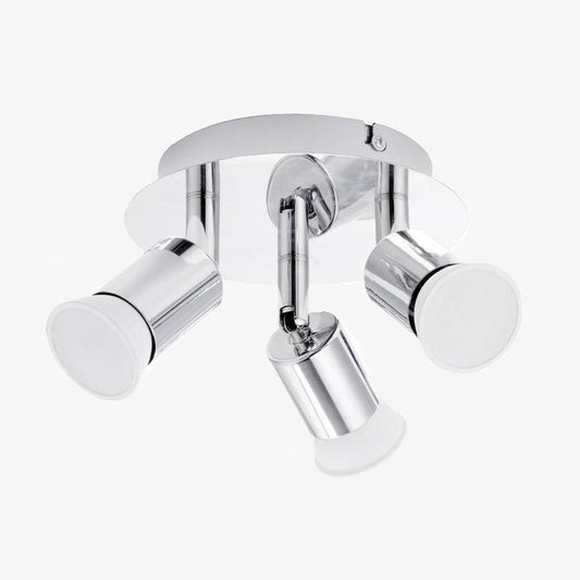 Plafonnier LED Chromé 3 Spots - Élégance Moderne pour Salon et Cuisine