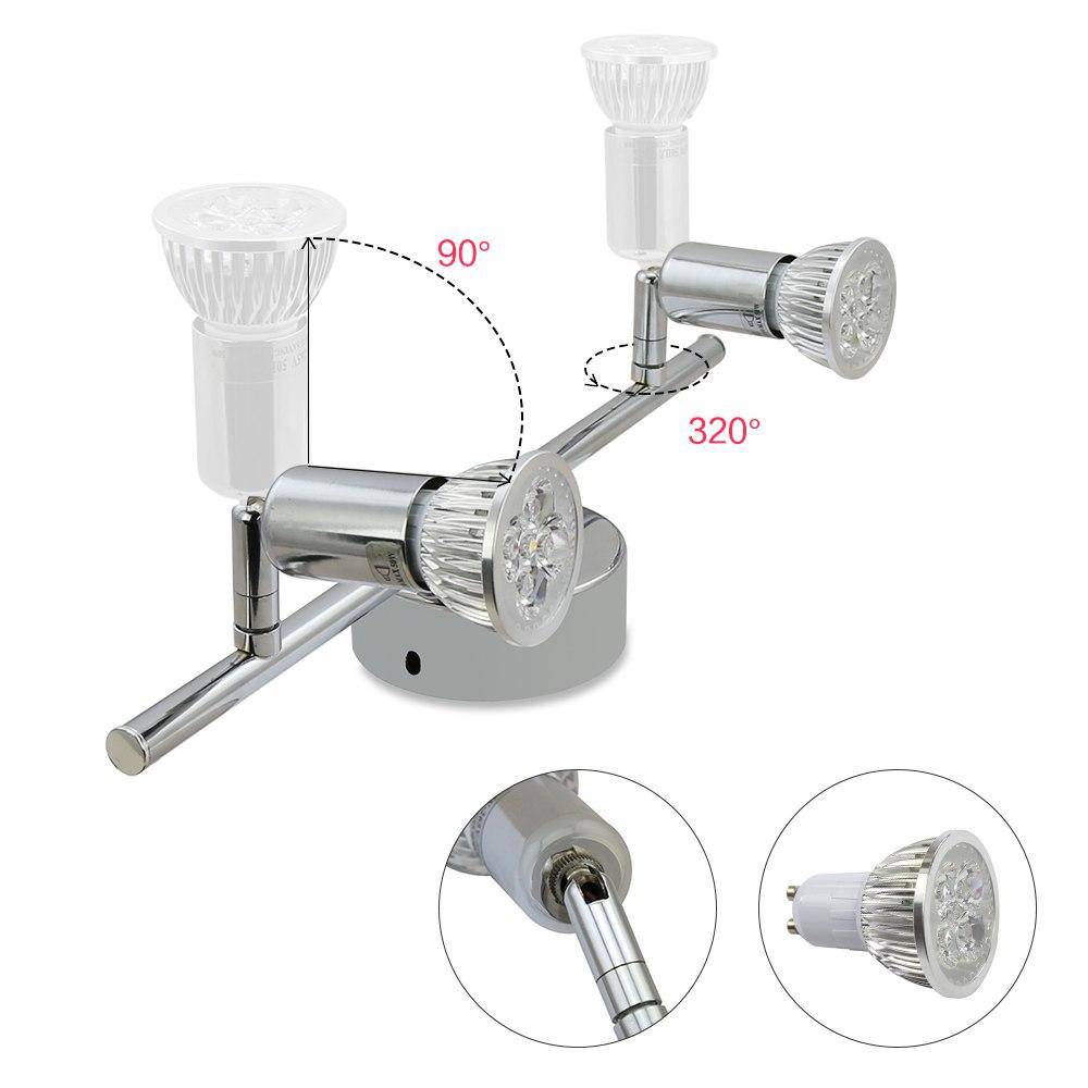 Plafonnier LED Chromé Élégant - Moderno