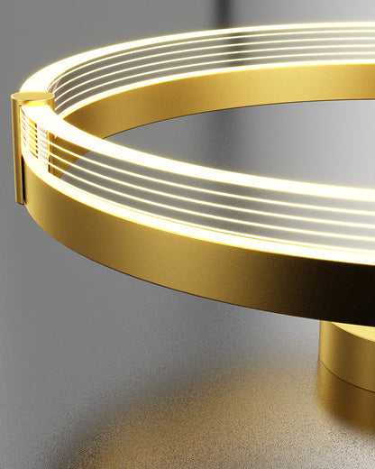 Plafonnier LED Circulaire Design Noir ou Doré
