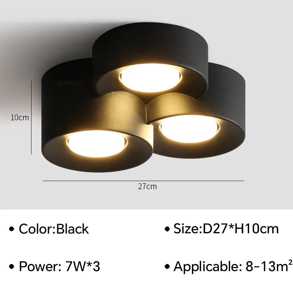 Plafonnier LED Cylindrique - Minimaliste Épuré
