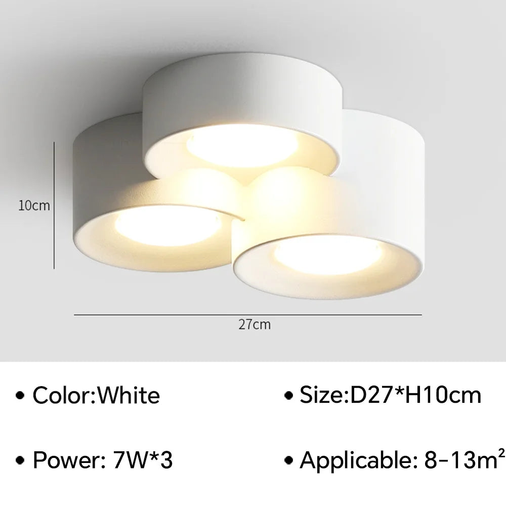 Plafonnier LED Cylindrique - Minimaliste Épuré