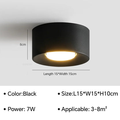 Plafonnier LED Cylindrique - Minimaliste Épuré