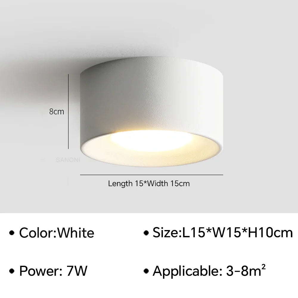 Plafonnier LED Cylindrique - Minimaliste Épuré