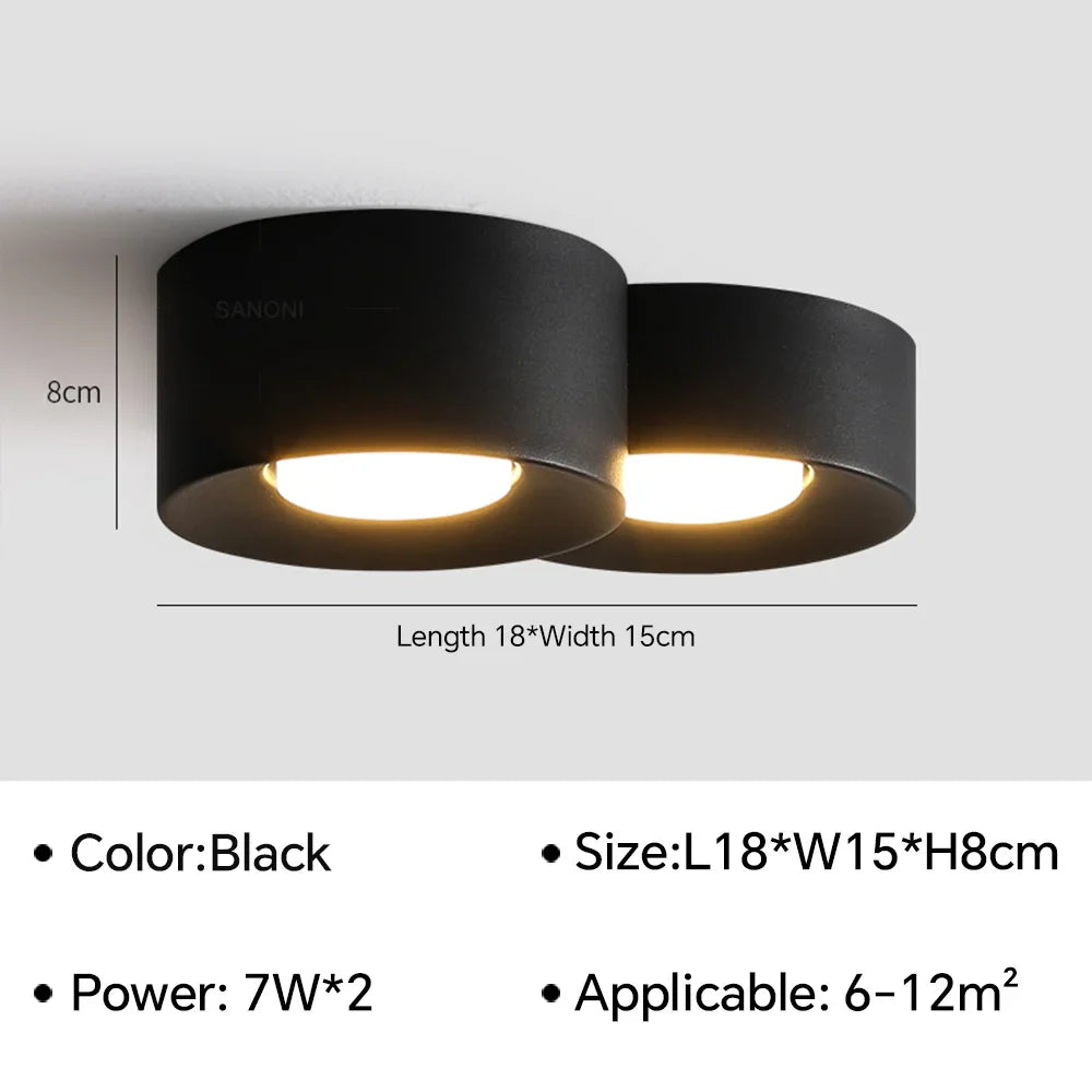 Plafonnier LED Cylindrique - Minimaliste Épuré