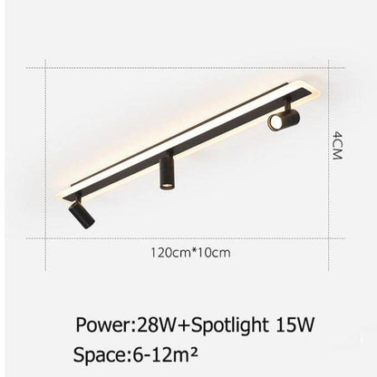 Plafonnier LED Design - Barre 3 spots