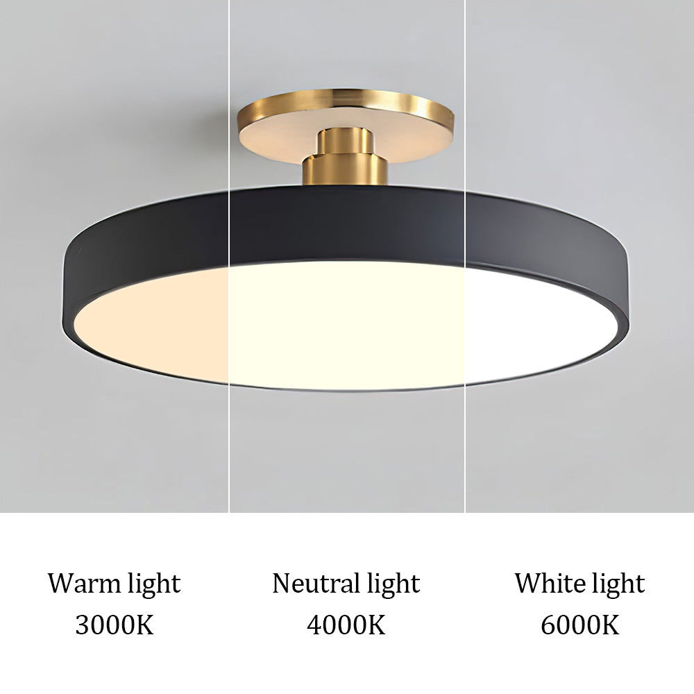 Plafonnier LED Design Circulaire - Lumière Éclatante