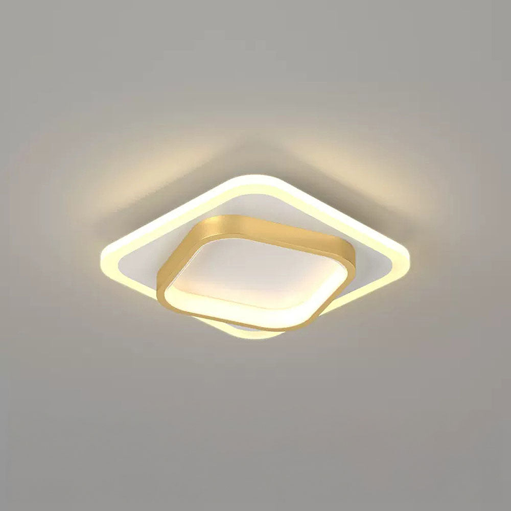 Plafonnier LED Design Éclat Doré - Élégance Moderne