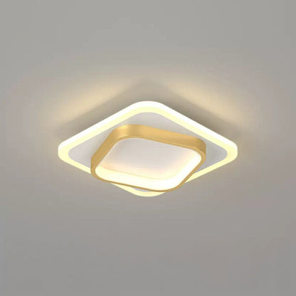 Plafonnier LED Design Éclat Doré - Élégance Moderne