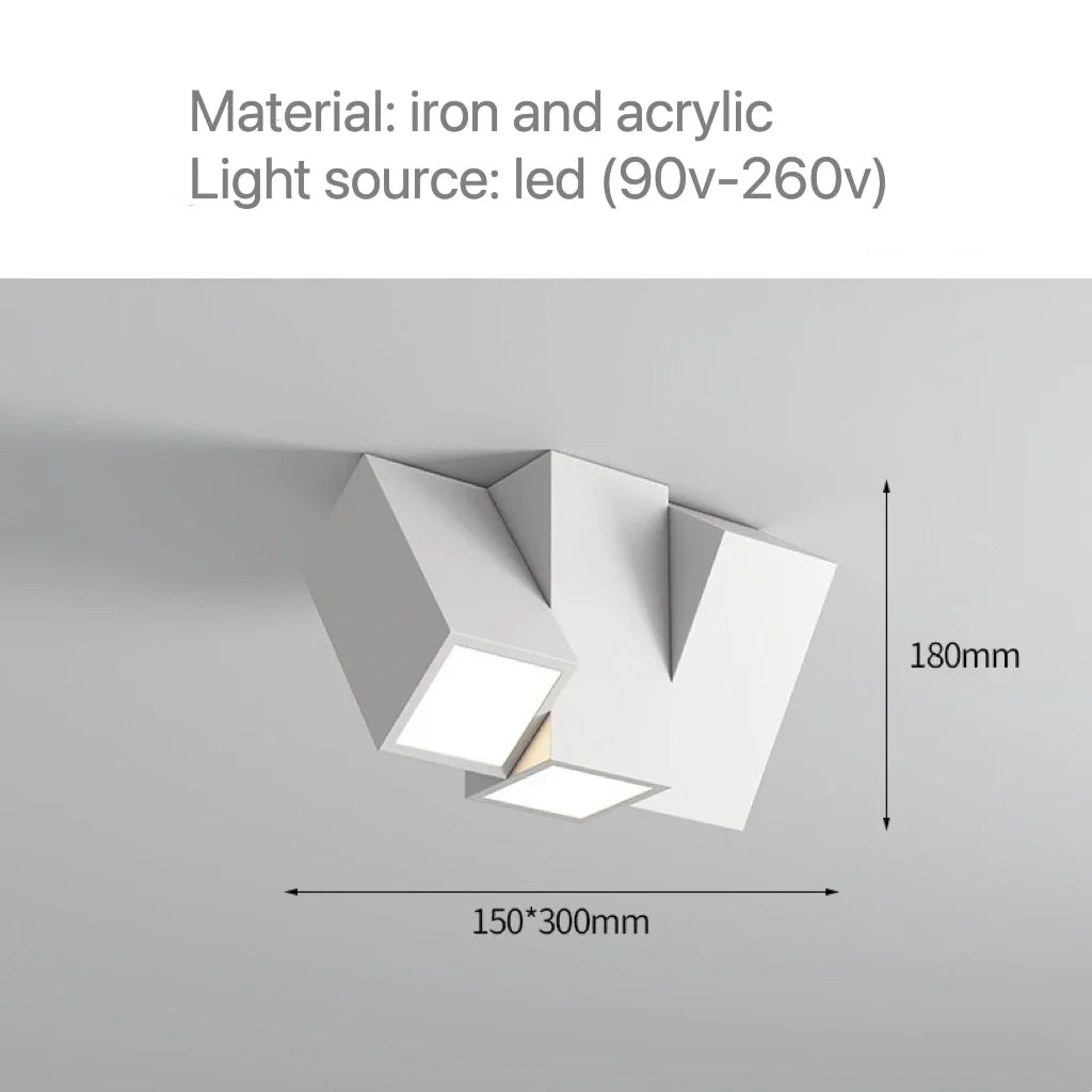 Plafonnier LED Design Éclat Noir