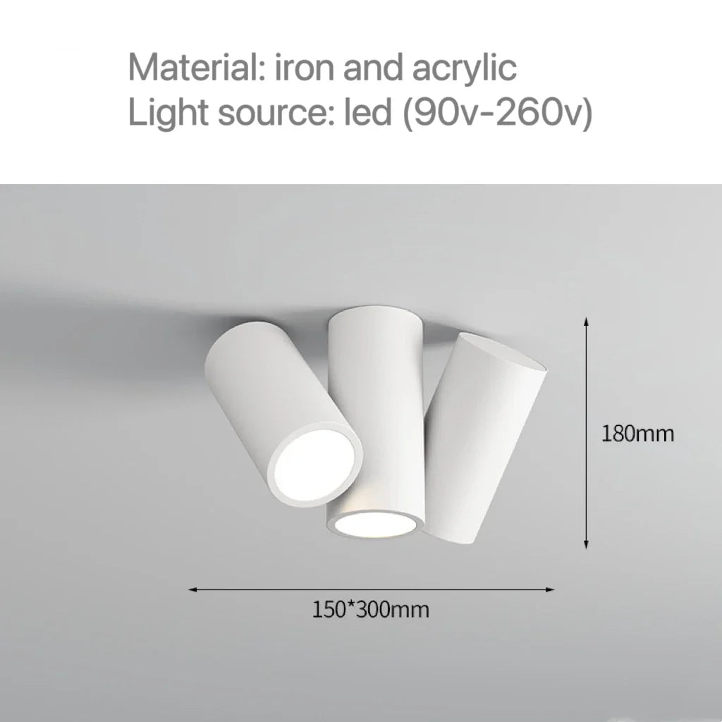 Plafonnier LED Design Éclat Noir