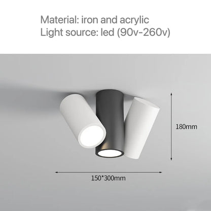 Plafonnier LED Design Éclat Noir