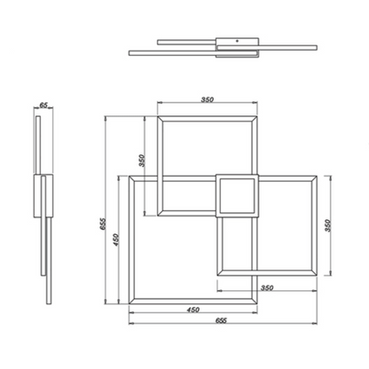 Plafonnier LED Moderne avec Variateur