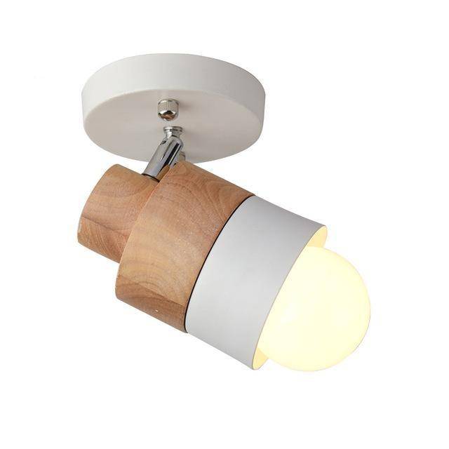 Plafonnier LED Moderne en Bois - Éclairage Dirigeable pour Cuisine