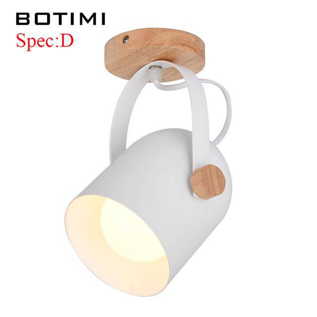 Plafonnier LED Moderne en Bois - Éclairage Dirigeable pour Cuisine