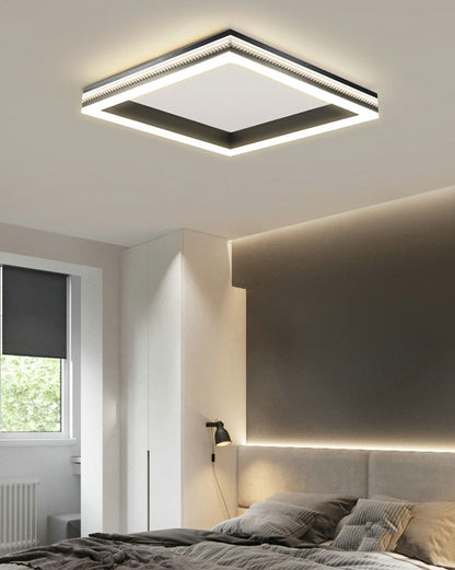 Plafonnier LED Noir Carré ou Rond