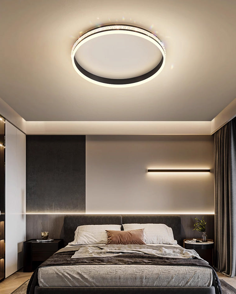 Plafonnier LED Noir Carré ou Rond