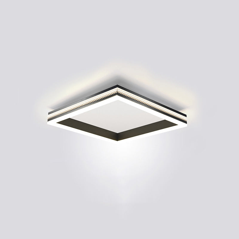 Plafonnier LED Noir Carré ou Rond