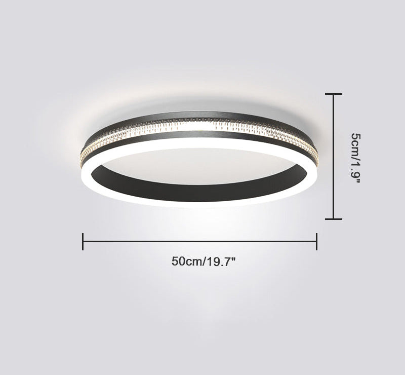 Plafonnier LED Noir Carré ou Rond