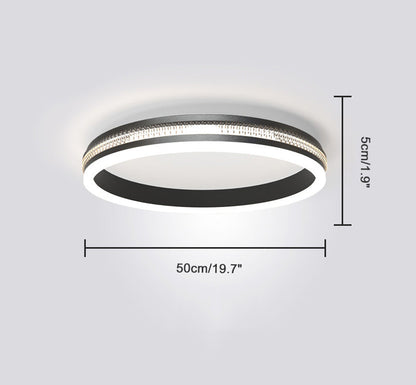 Plafonnier LED Noir Carré ou Rond