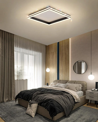 Plafonnier LED Noir Carré ou Rond