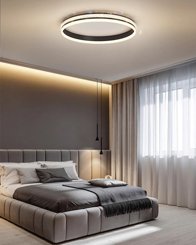 Plafonnier LED Noir Carré ou Rond