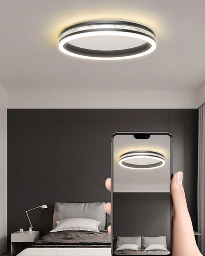 Plafonnier LED Noir Carré ou Rond
