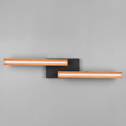 Plafonnier LED Orientable - Noir Et Bois