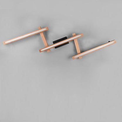 Plafonnier LED Style Rustique Bois