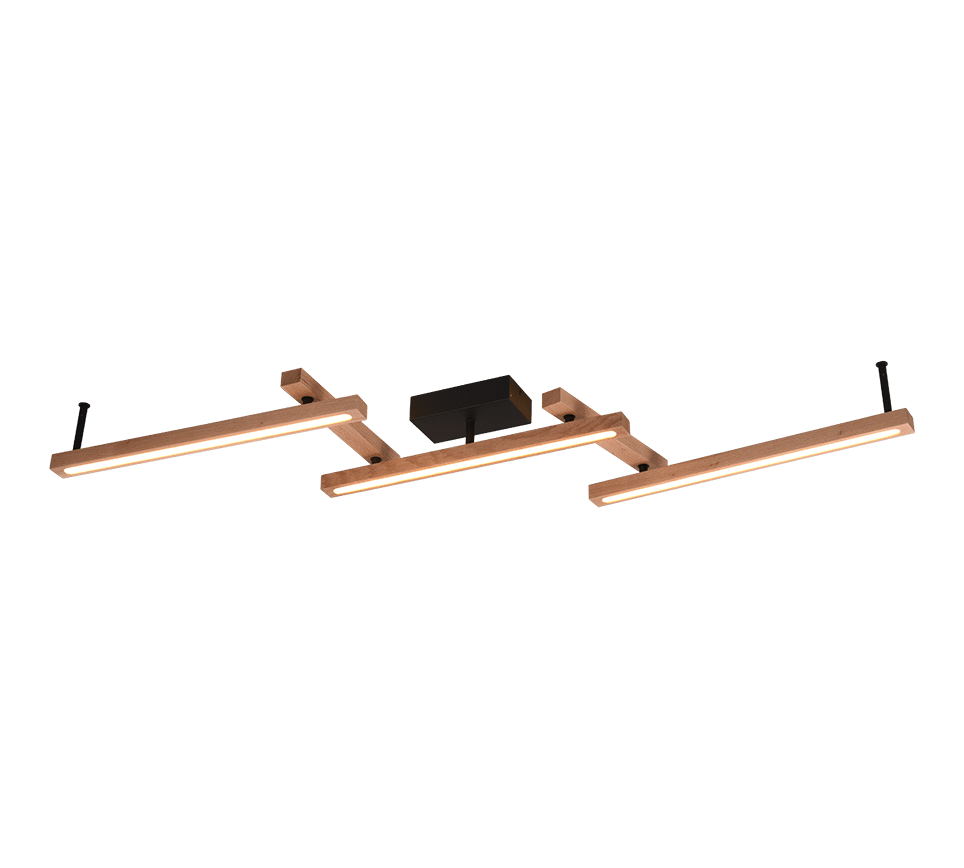 Plafonnier LED Style Rustique Bois