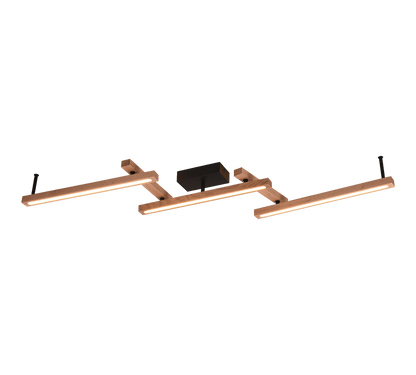 Plafonnier LED Style Rustique Bois
