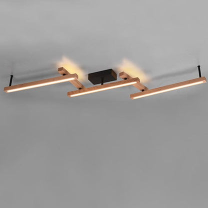 Plafonnier LED Style Rustique Bois