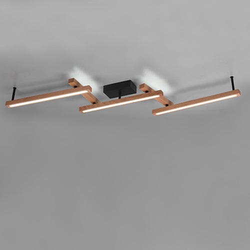 Plafonnier LED Style Rustique Bois