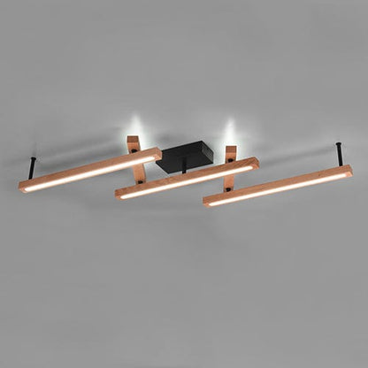 Plafonnier LED Style Rustique Bois