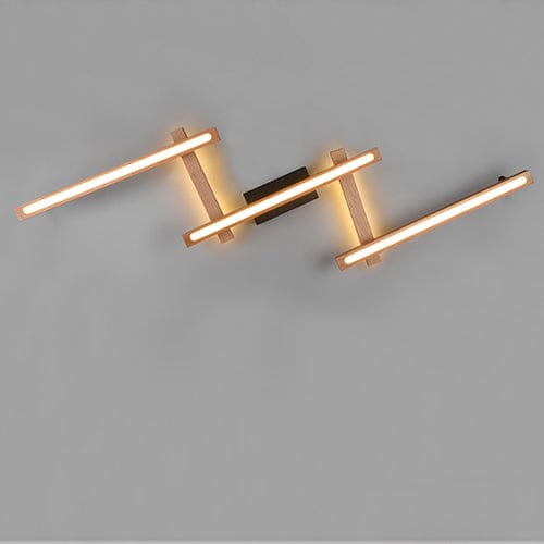 Plafonnier LED Style Rustique Bois