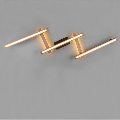 Plafonnier LED Style Rustique Bois