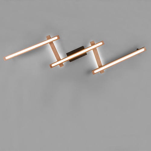 Plafonnier LED Style Rustique Bois