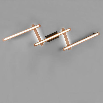 Plafonnier LED Style Rustique Bois
