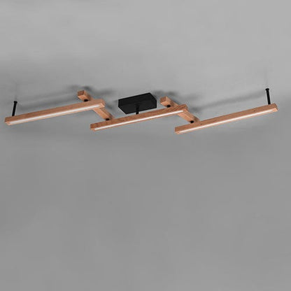 Plafonnier LED Style Rustique Bois