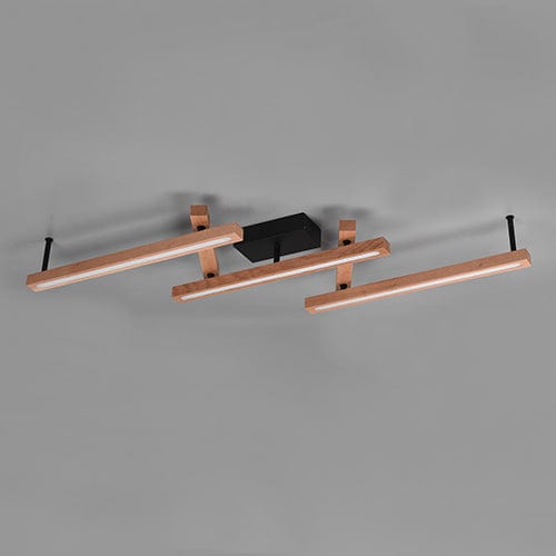 Plafonnier LED Style Rustique Bois