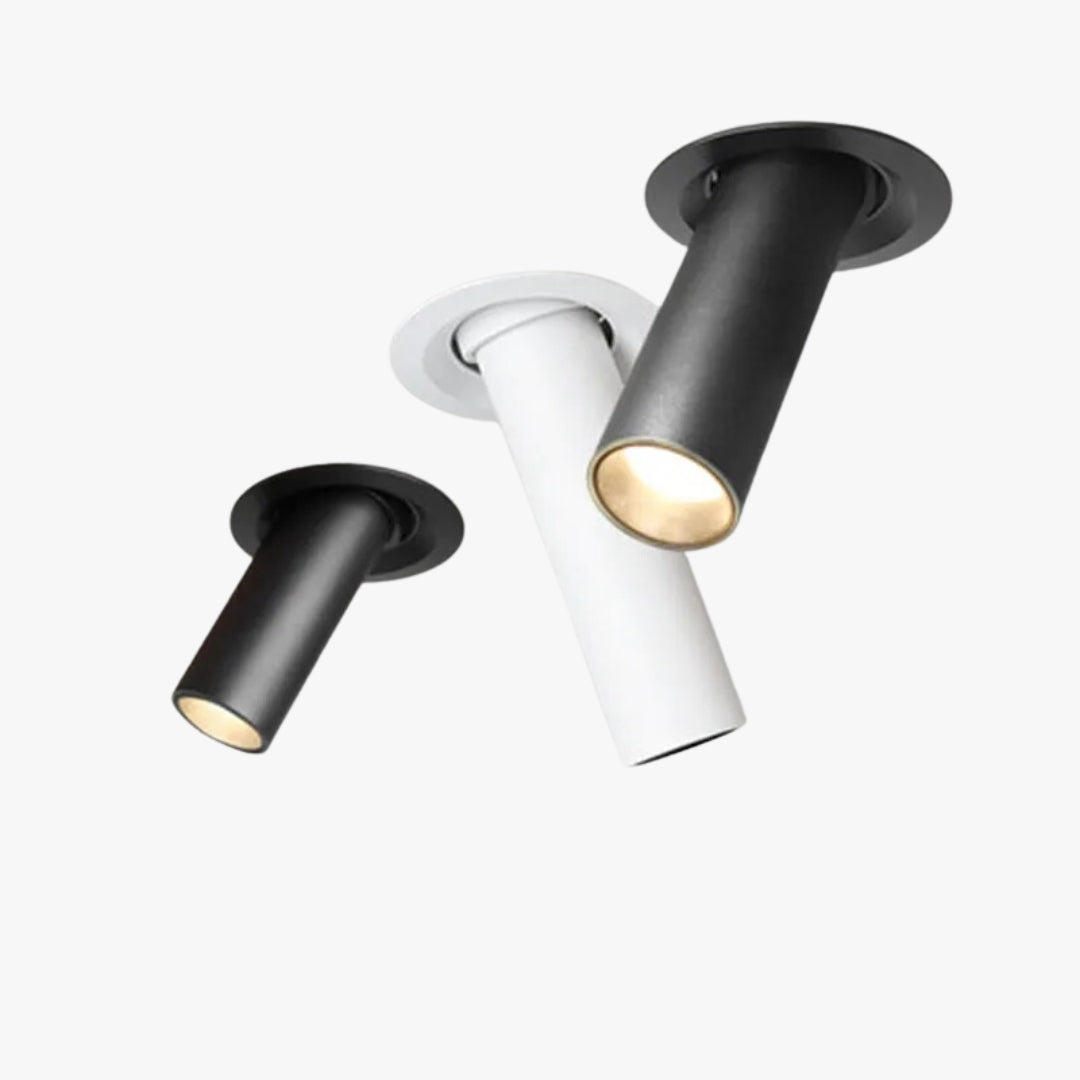 Plafonnier LED Tube Long - Éclairage Noir et Blanc