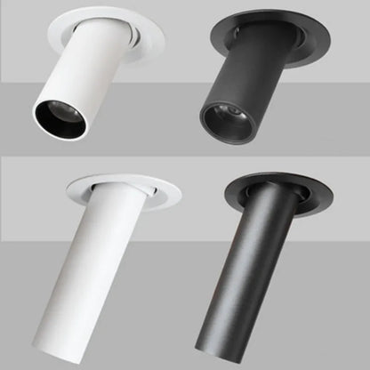 Plafonnier LED Tube Long - Éclairage Noir et Blanc