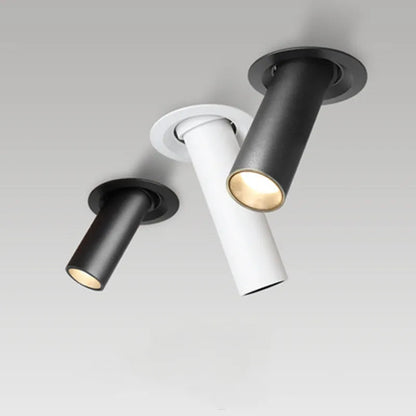 Plafonnier LED Tube Long - Éclairage Noir et Blanc