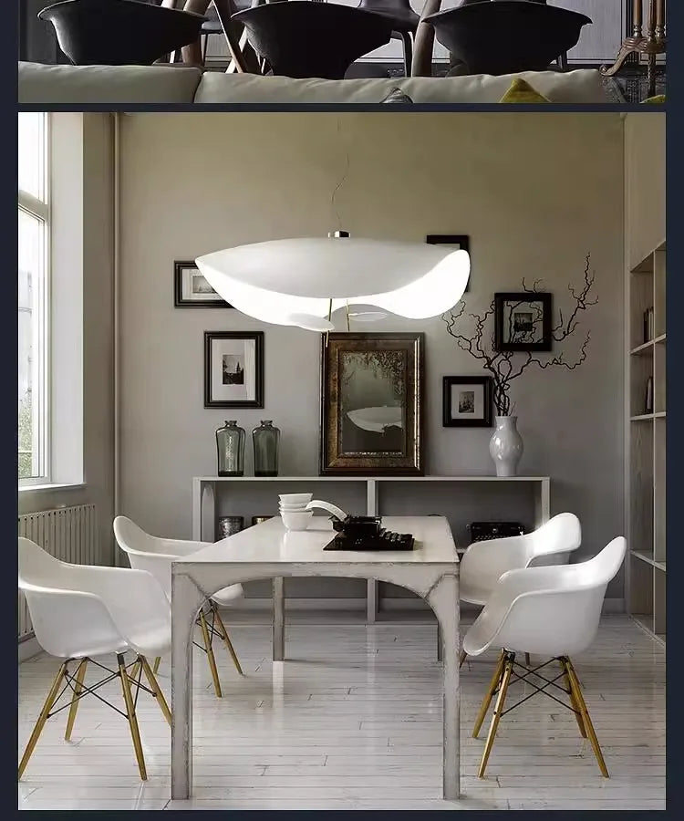 Plafonnier LED noir et dorée - Style raie manta