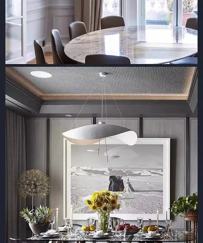 Plafonnier LED noir et dorée - Style raie manta