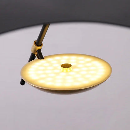 Plafonnier LED noir et dorée - Style raie manta