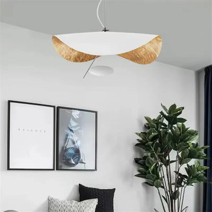 Plafonnier LED noir et dorée - Style raie manta