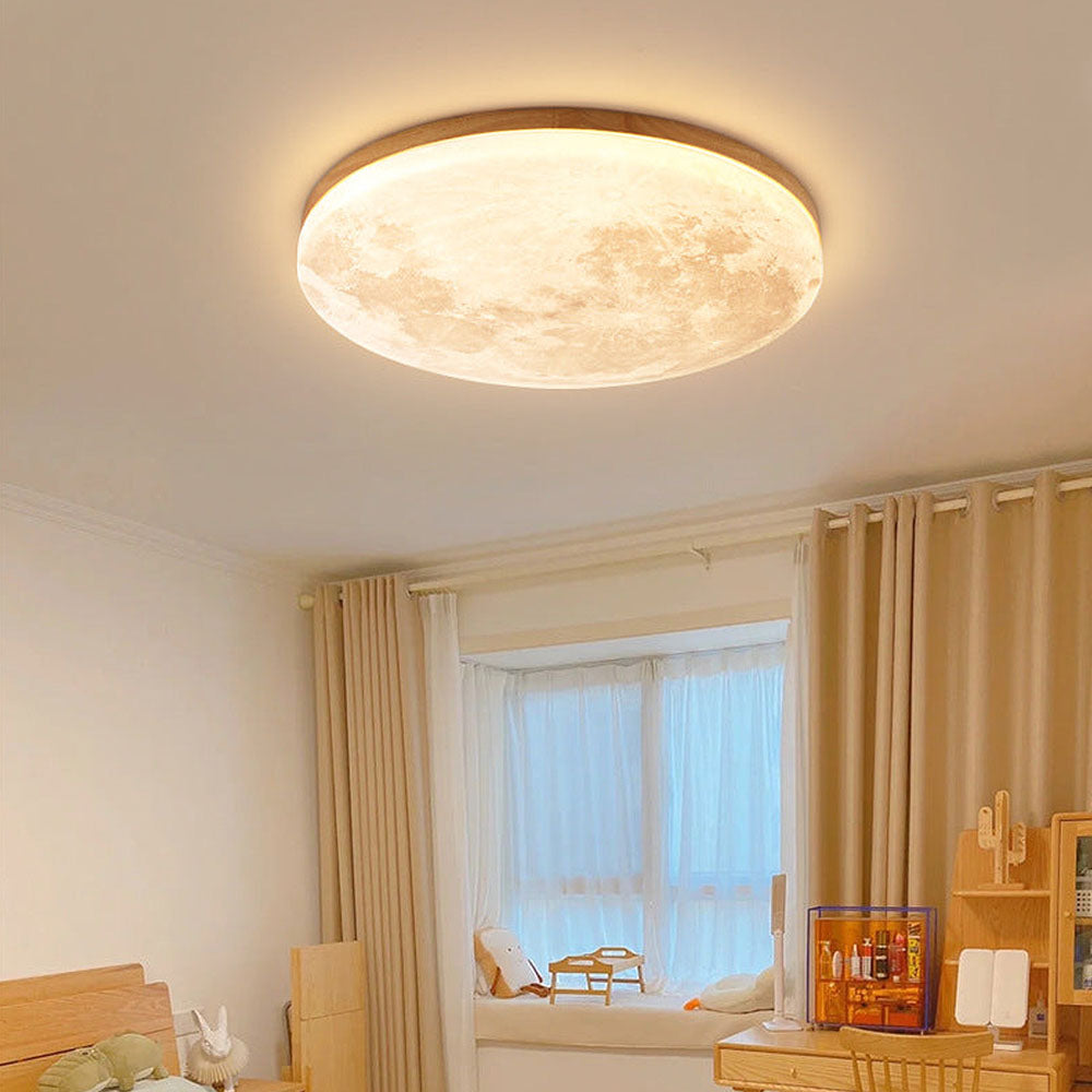 Plafonnier Lune Minimaliste LED - Éclat Doux