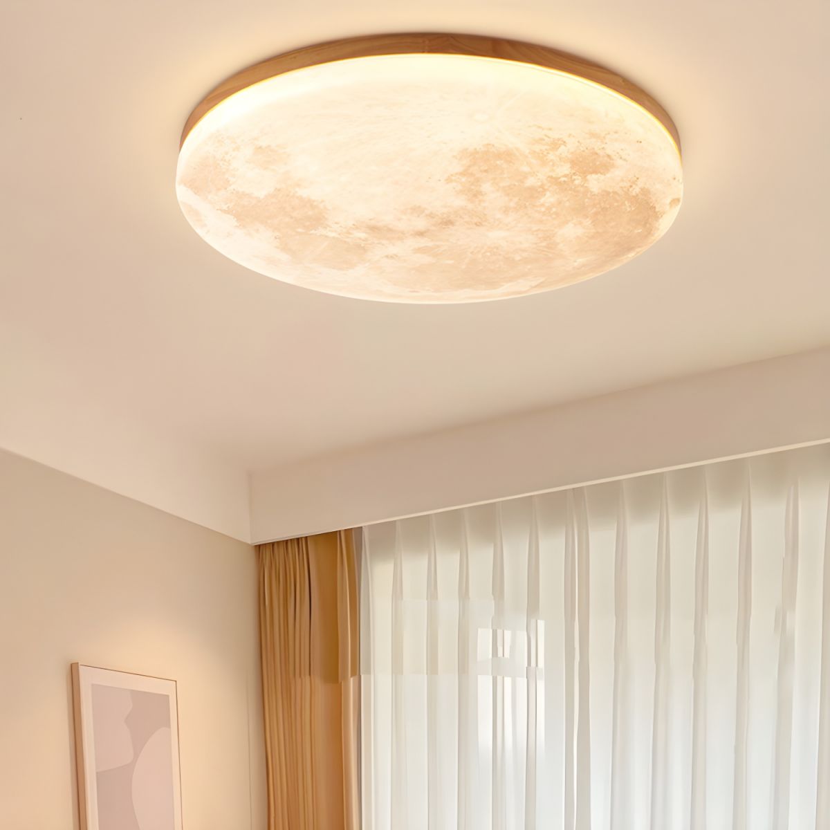 Plafonnier Lune Minimaliste LED - Éclat Doux