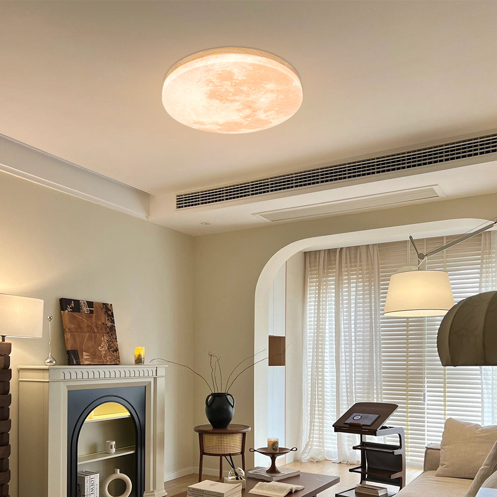 Plafonnier Lune Minimaliste LED - Éclat Doux