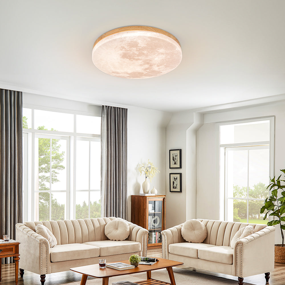 Plafonnier Lune Minimaliste LED - Éclat Doux